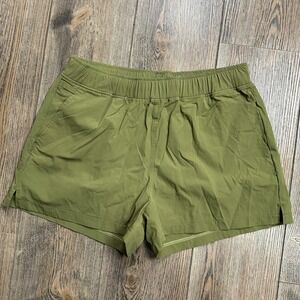 Stoic Womens Olive Green Performance Hiking Shorts Size Medium Nylon Spandex